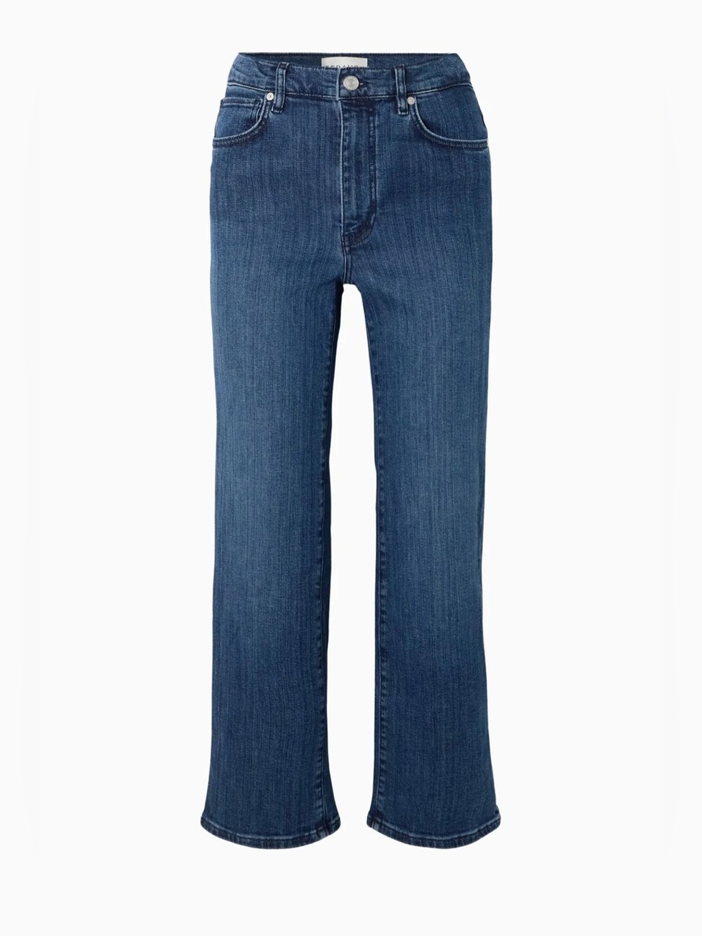 NWT FRAME Le Sleek Straight Jeans in the Marsa medium-blue denim wash